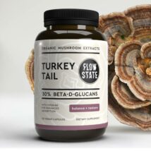 FLOW STATE Turkey Tail Organic Mushroom Extract 120 vege capsules