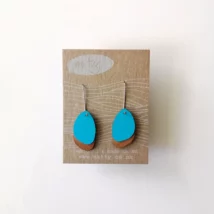 NATTY Earrings Pebble Teal/Wood